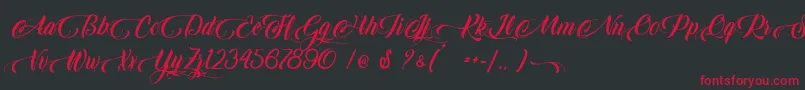 King Lionel   Personal Use Font – Red Fonts on Black Background