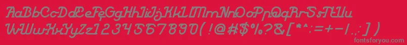 フォントKing of Everything – 赤い背景に灰色の文字