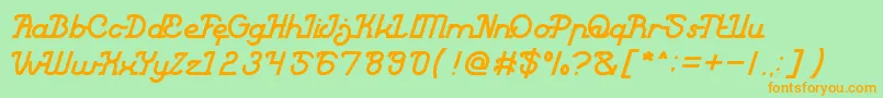 King of Everything Font – Orange Fonts on Green Background