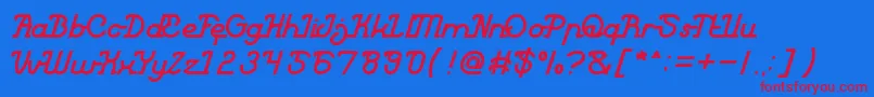 King of Everything Font – Red Fonts on Blue Background