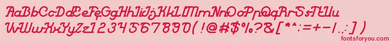 King of Everything Font – Red Fonts on Pink Background