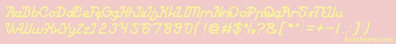 King of Everything Font – Yellow Fonts on Pink Background