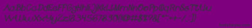 フォントKING OF PIRATE Bold Italic – 紫の背景に黒い文字