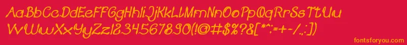 KING OF PIRATE Bold Italic Font – Orange Fonts on Red Background