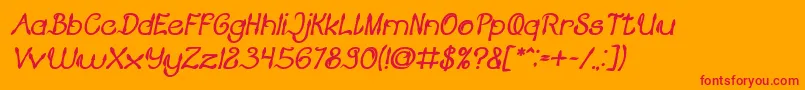 Police KING OF PIRATE Bold Italic – polices rouges sur fond orange