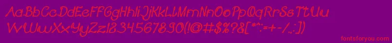 fuente KING OF PIRATE Bold Italic – Fuentes Rojas Sobre Fondo Morado