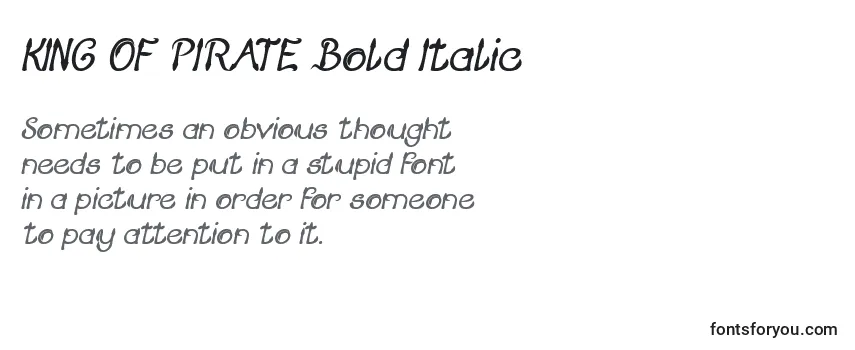 フォントKING OF PIRATE Bold Italic