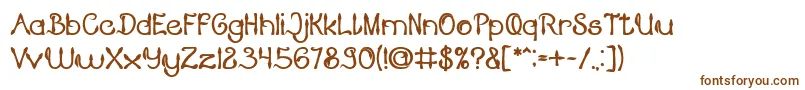 フォントKING OF PIRATE Bold – 白い背景に茶色のフォント