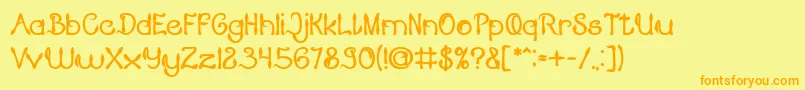 KING OF PIRATE Bold Font – Orange Fonts on Yellow Background