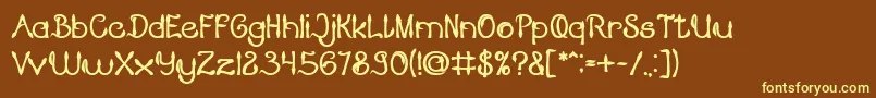 KING OF PIRATE Bold-fontti – keltaiset fontit ruskealla taustalla