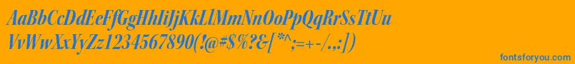 Saiba mais sobre a fonte KeplerstdBoldcnitdisp Fonte KeplerstdBoldcnitdisp – fontes azuis em um fundo laranja
