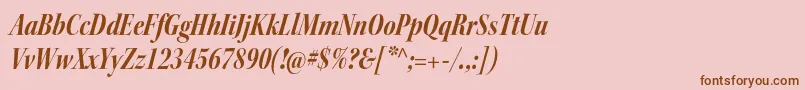 KeplerstdBoldcnitdisp-Schriftart – Braune Schriften auf rosa Hintergrund