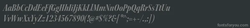 フォントKeplerstdBoldcnitdisp – 黒い背景に灰色の文字