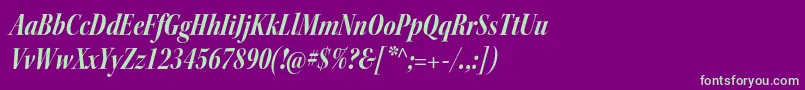 KeplerstdBoldcnitdisp Font – Green Fonts on Purple Background