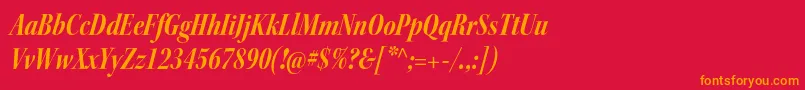 KeplerstdBoldcnitdisp Font – Orange Fonts on Red Background