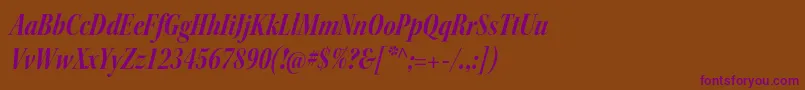 KeplerstdBoldcnitdisp Font – Purple Fonts on Brown Background