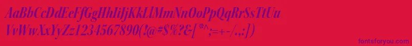 Шрифт KeplerstdBoldcnitdisp – фиолетовые шрифты на красном фоне