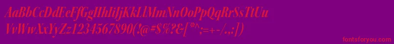 KeplerstdBoldcnitdisp Font – Red Fonts on Purple Background