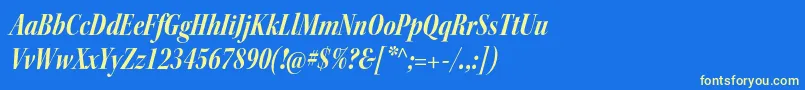 KeplerstdBoldcnitdisp Font – Yellow Fonts on Blue Background