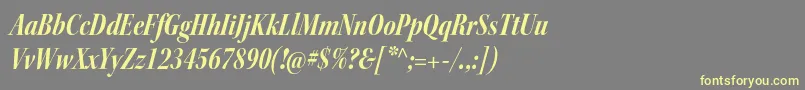 KeplerstdBoldcnitdisp Font – Yellow Fonts on Gray Background