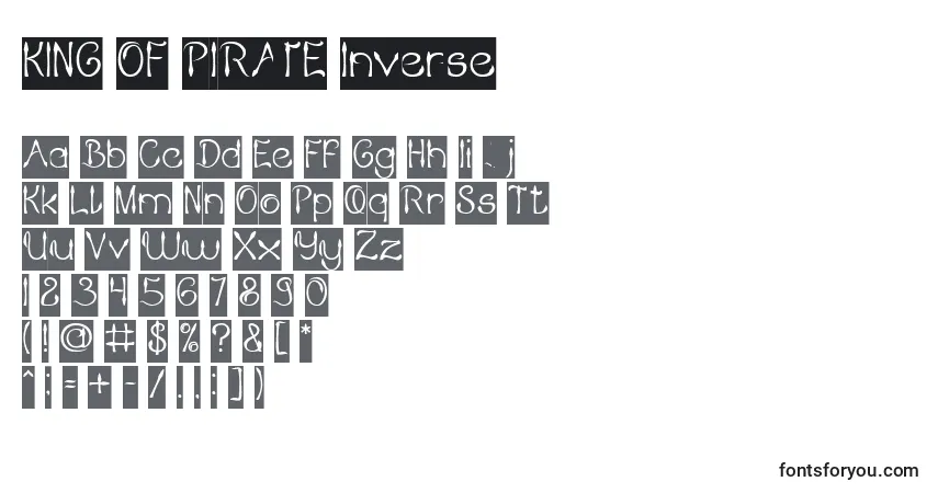Шрифт KING OF PIRATE Inverse – алфавит, цифры, специальные символы