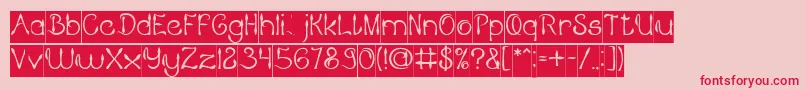 KING OF PIRATE Inverse Font – Red Fonts on Pink Background