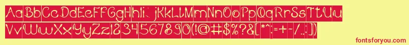 KING OF PIRATE Inverse Font – Red Fonts on Yellow Background