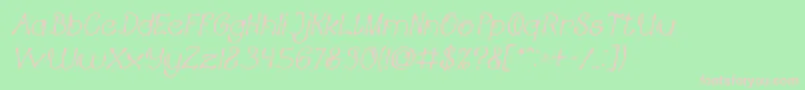 KING OF PIRATE Italic Font – Pink Fonts on Green Background