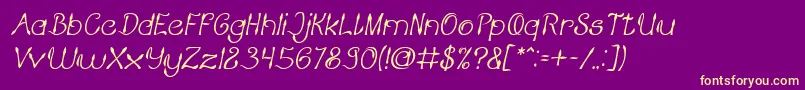 Fonte KING OF PIRATE Italic – fontes amarelas em um fundo roxo