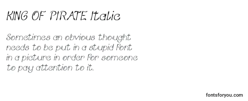 フォントKING OF PIRATE Italic