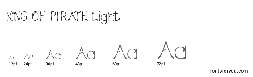 KING OF PIRATE Light Font Sizes