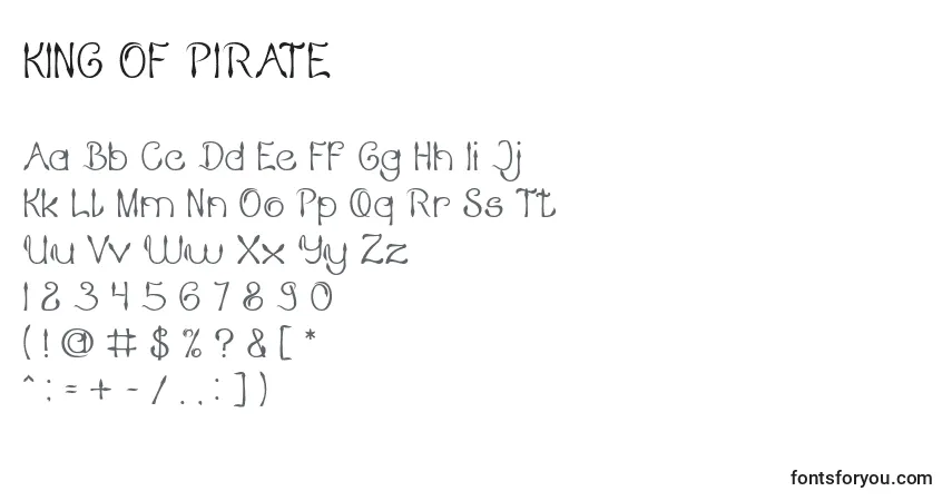 Schriftart KING OF PIRATE – Alphabet, Zahlen, spezielle Symbole