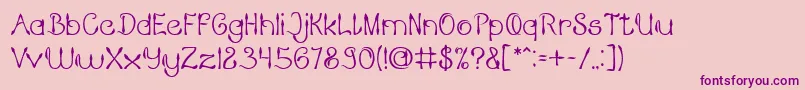 Fonte KING OF PIRATE – fontes roxas em um fundo rosa