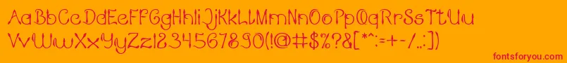 KING OF PIRATE Font – Red Fonts on Orange Background