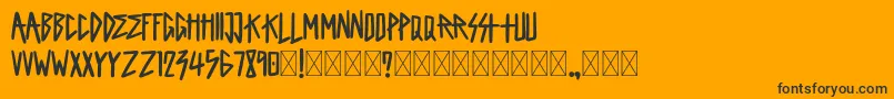 King Of Rock Demo Font – Black Fonts on Orange Background