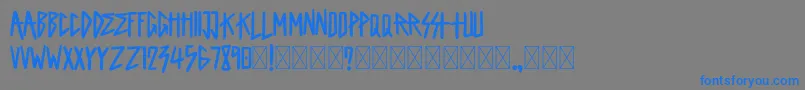 King Of Rock Demo Font – Blue Fonts on Gray Background