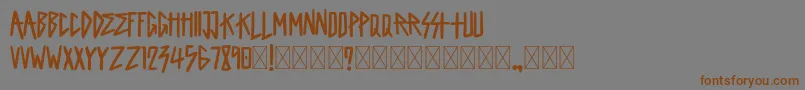 King Of Rock Demo Font – Brown Fonts on Gray Background