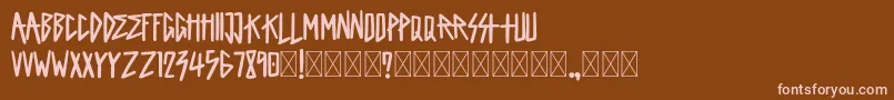 King Of Rock Demo Font – Pink Fonts on Brown Background