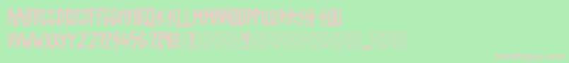King Of Rock Demo Font – Pink Fonts on Green Background
