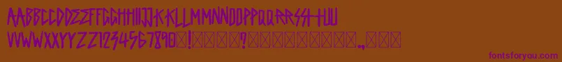 King Of Rock Demo Font – Purple Fonts on Brown Background