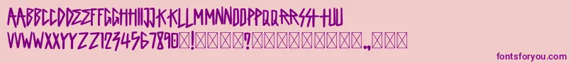 King Of Rock Demo Font – Purple Fonts on Pink Background