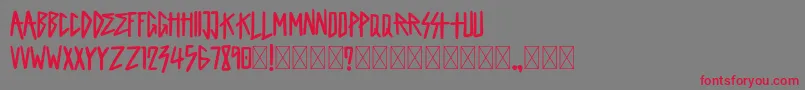 King Of Rock Demo Font – Red Fonts on Gray Background