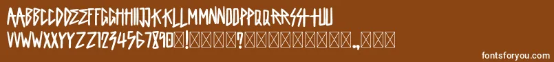 King Of Rock Demo Font – White Fonts on Brown Background