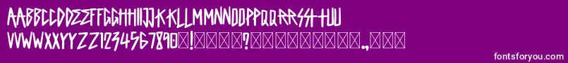 King Of Rock Demo Font – White Fonts on Purple Background
