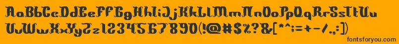 King Will Be King-Schriftart – Schwarze Schriften auf orangefarbenem Hintergrund