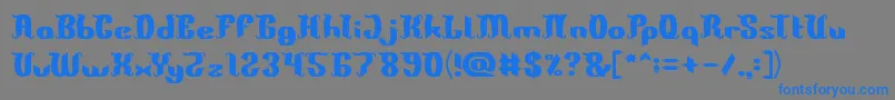 King Will Be King Font – Blue Fonts on Gray Background