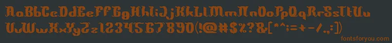 King Will Be King-fontti – ruskeat fontit mustalla taustalla