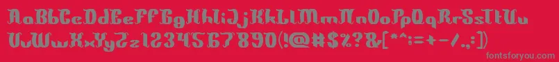 Шрифт King Will Be King – серые шрифты на красном фоне