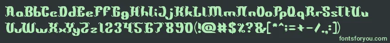 King Will Be King Font – Green Fonts on Black Background