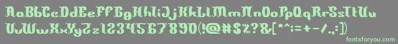 King Will Be King Font – Green Fonts on Gray Background